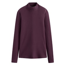 羅紋立領長袖T恤-女