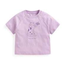 竹節棉寬鬆動物印花T恤-Baby