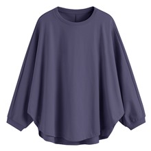 柔滑棉八分連袖寬版上衣-女