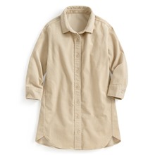 燈芯絨襯衫式洋裝-童