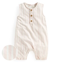 條紋印花無袖連身衣-Baby