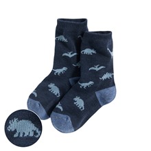 恐龍提花中筒襪-童