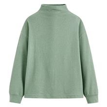 柔軟磨毛寬鬆高領上衣-女