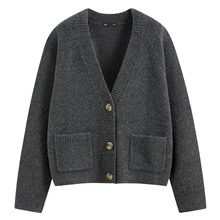 柔軟舒適短版針織外套-女