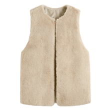 柔軟長刷毛背心-女