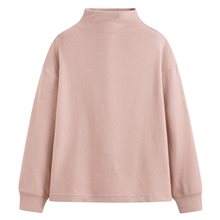 柔軟磨毛寬鬆高領上衣-女
