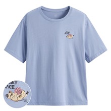 莫代爾寬版電繡上衣-女