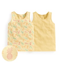 純棉網眼印花背心(2入)-童