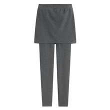 磨毛假兩件內搭褲-女