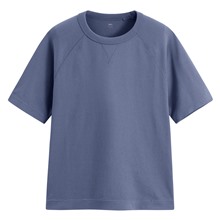 粗紡寬版拉克蘭袖T恤-男