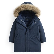 極暖羽絨中長版連帽外套-童