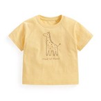竹節棉寬鬆動物印花T恤-童