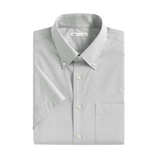 商務彈性短袖襯衫-男