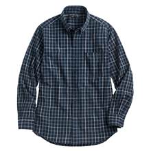 格紋長袖襯衫-男