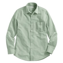 棉麻長袖襯衫-男