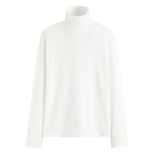 彈性柔滑棉高領T恤-女