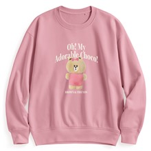 LINE FRIENDS毛圈寬版印花圓領衫-03-女