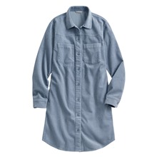 燈芯絨襯衫式洋裝-女