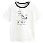 史努比系列竹節棉配色T恤-女