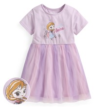 迪士尼系列紗裙短袖洋裝-童