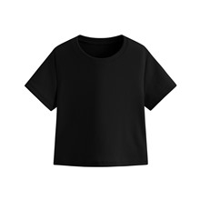 羅紋短版T恤-女