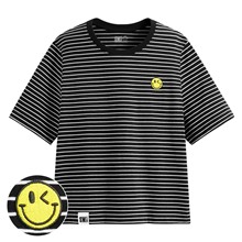 S.W.SMILEY®純棉寬版電繡T恤-女