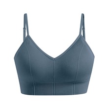 可拆式無縫Bra短版細肩帶背心-女