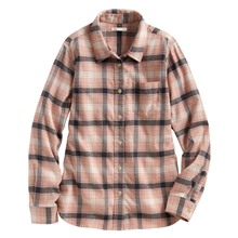 法蘭絨格紋襯衫-女