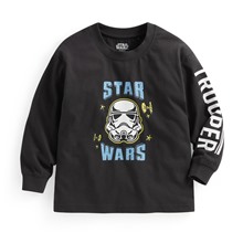 STAR WARS系列寬版長袖印花T恤-05-童