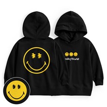 SmileyWorld®毛圈寬版印花連帽衫-02-童