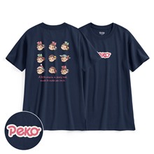 PEKO & POKO寬長版印花T恤-01-女