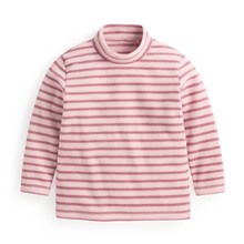 Fleece條紋立領上衣-童