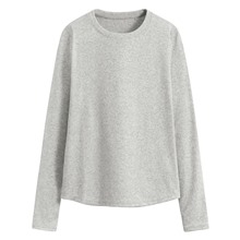 輕柔羅紋圓領T恤-女