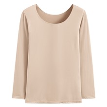 heatup U領八分袖上衣-女