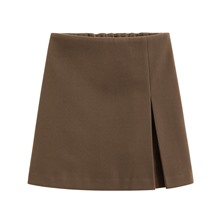 仿毛呢連褲短裙-女