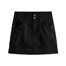 多色收腹牛仔連褲短裙-女