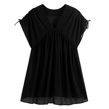 棉質抽繩造型上衣-女