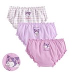 三麗鷗棉質抽皺三角內褲(3入)-童