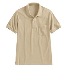 純棉網眼口袋polo衫-男