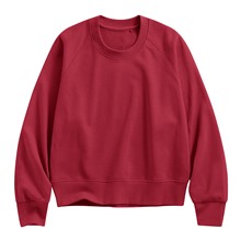 毛圈寬版休閒圓領衫-女