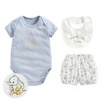 迪士尼系列純棉羅紋套裝組(3入)-Baby