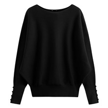 粗針寬版連袖毛衣-女