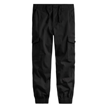 棉質工裝束口褲-男