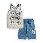 輕涼印花背心家居套裝-童