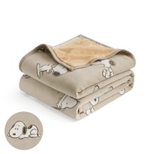 史努比系列長刷毛單人蓋毯-中性款