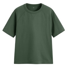 粗紡寬版拉克蘭袖T恤-男