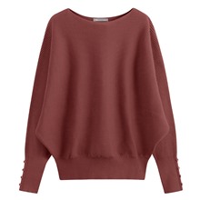 粗針寬版連袖毛衣-女