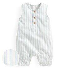 條紋印花無袖連身衣-Baby