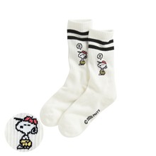 史努比系列中筒襪-女