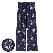 嫘縈植物花卉印花長褲-女